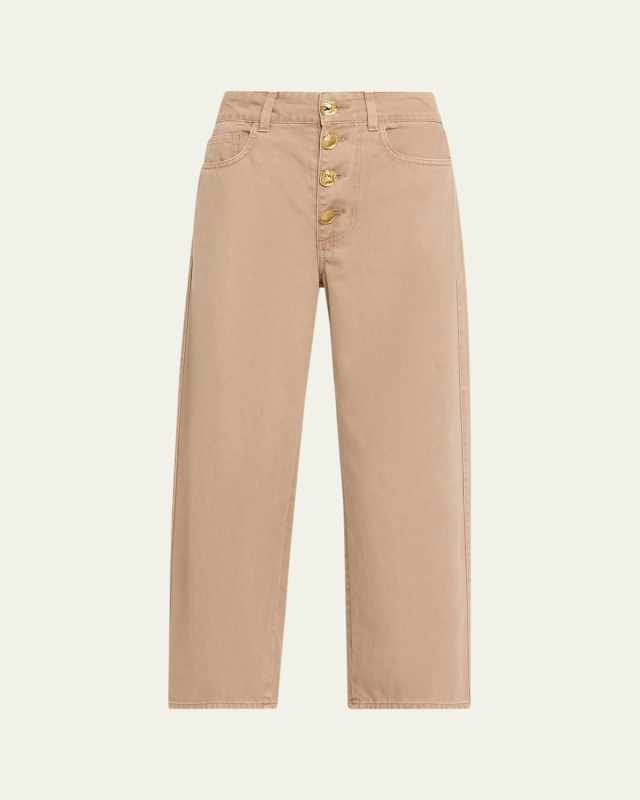 Liora High-Rise Wide Cropped Jeans